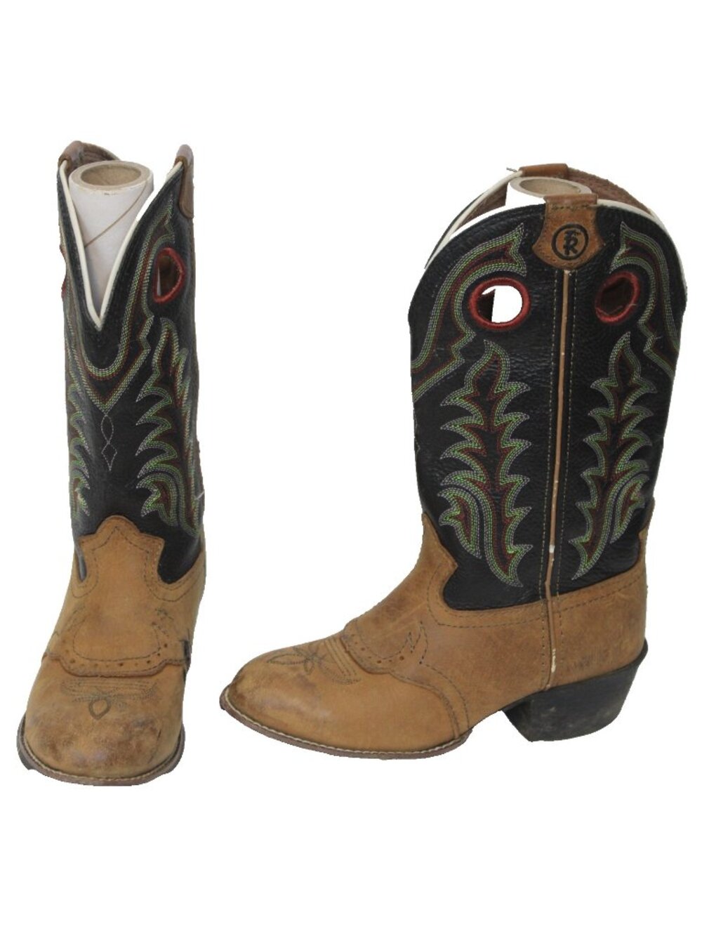 Tony Lama Boys Western Boots sz 1D LL401 Horse Ranch Farm Rope Ride R Cowboy